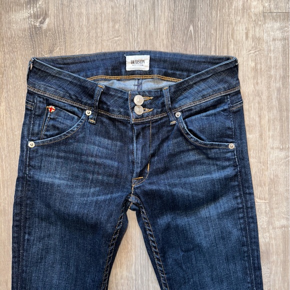 Dark Blue Hudson Skinny Jeans with Button Pockets - Picture 2 of 6